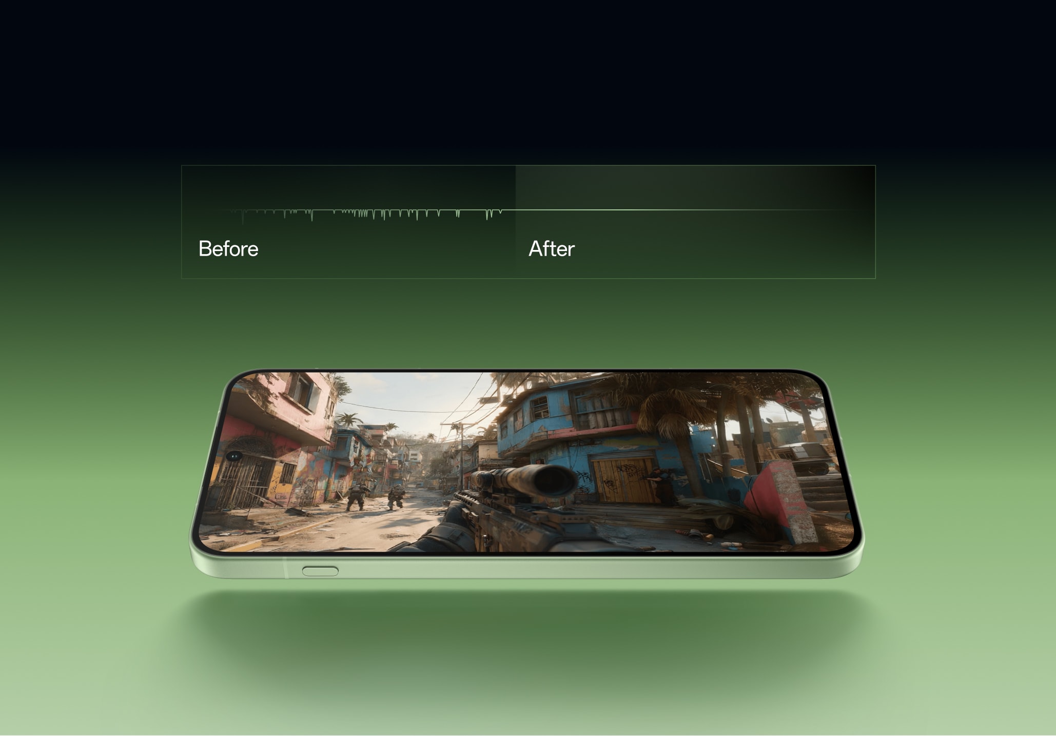 OnePlus 15R 5G Dual SIM 512GB, 12GB RAM Phone - Snapdragon 8 Gen 5 (Global Version) 28 Detailed urban scene with colorful buildings and people on a smartphone screen.